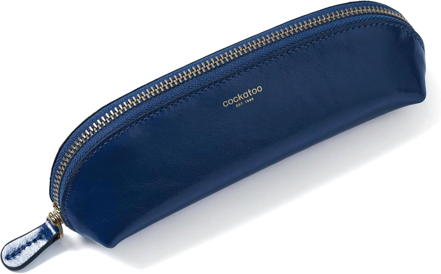 Cockatoo Genuine Leather Pencil Pouch, Accessories holder, Stationery Bag, Zippered Pen Case for Work & Office