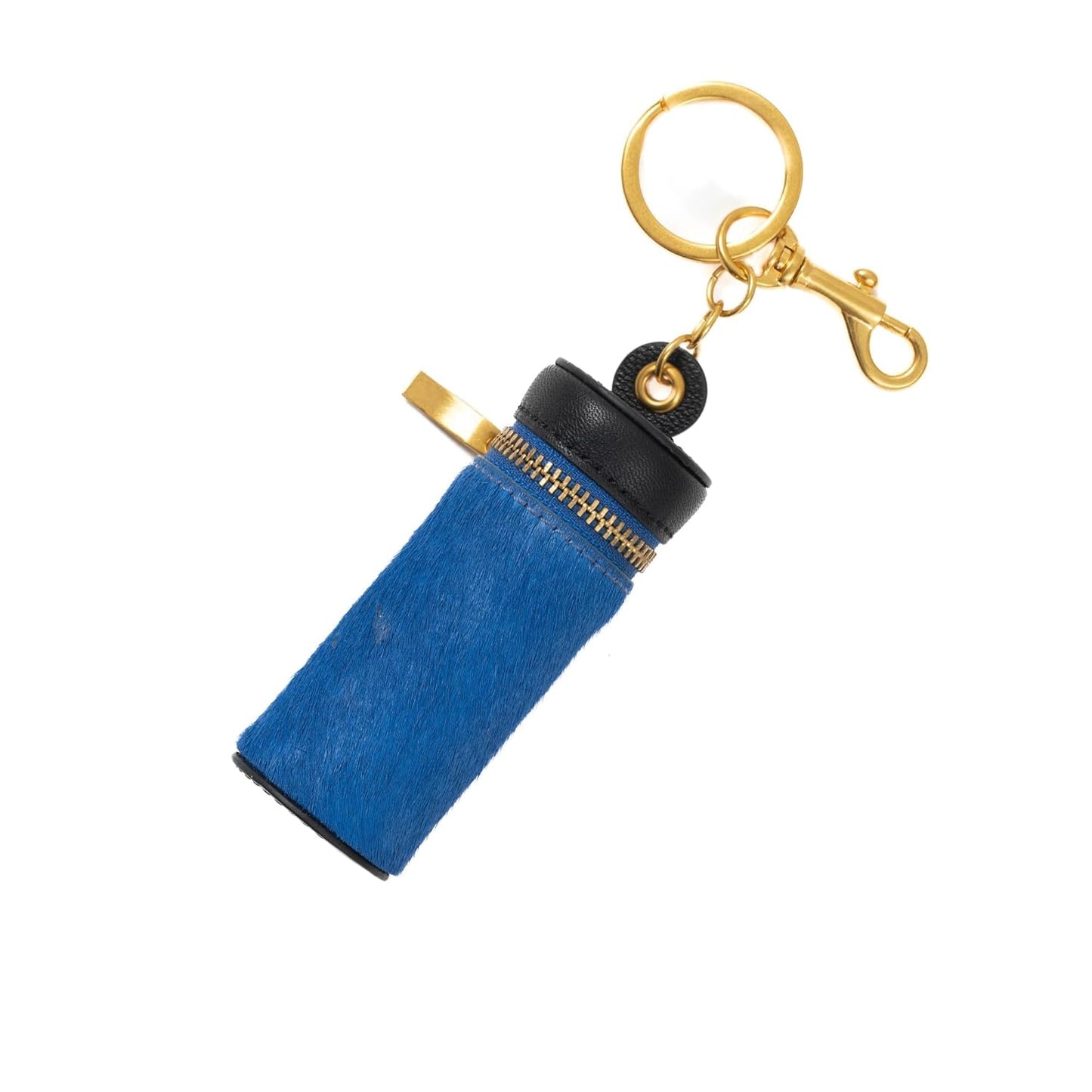 Cackatoo Genuine Leather Horsehair Lipstick Case with Keychain - Portable Travel Organizer for Lipstick and Chapstick - Stylish Key Chain Accessory for Women