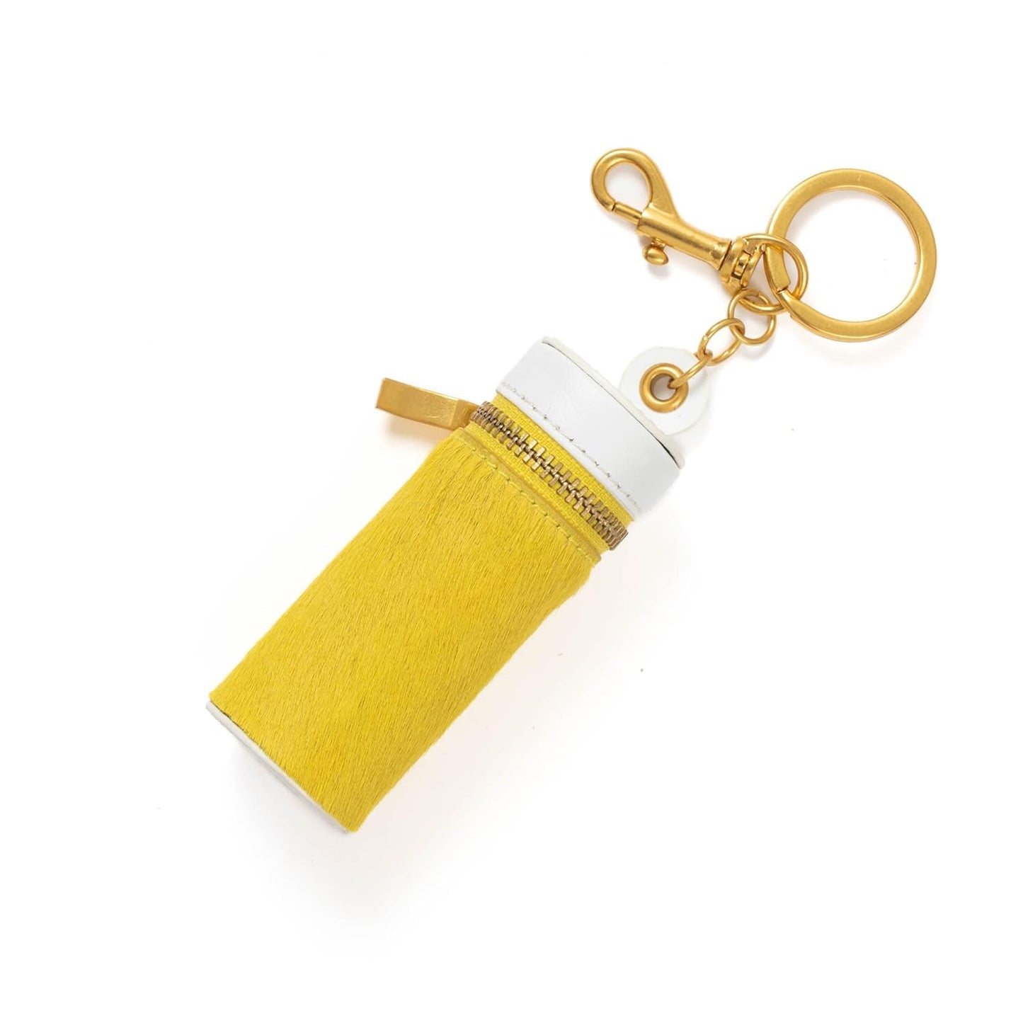 Cackatoo Genuine Leather Horsehair Lipstick Case with Keychain - Portable Travel Organizer for Lipstick and Chapstick - Stylish Key Chain Accessory for Women