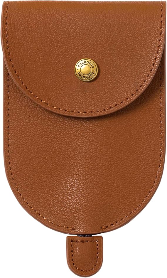 Cockatoo Creative Pull-Out Key Sleeve Keychain Bags,Leather Large-Capacity Protective Key Holder Hook