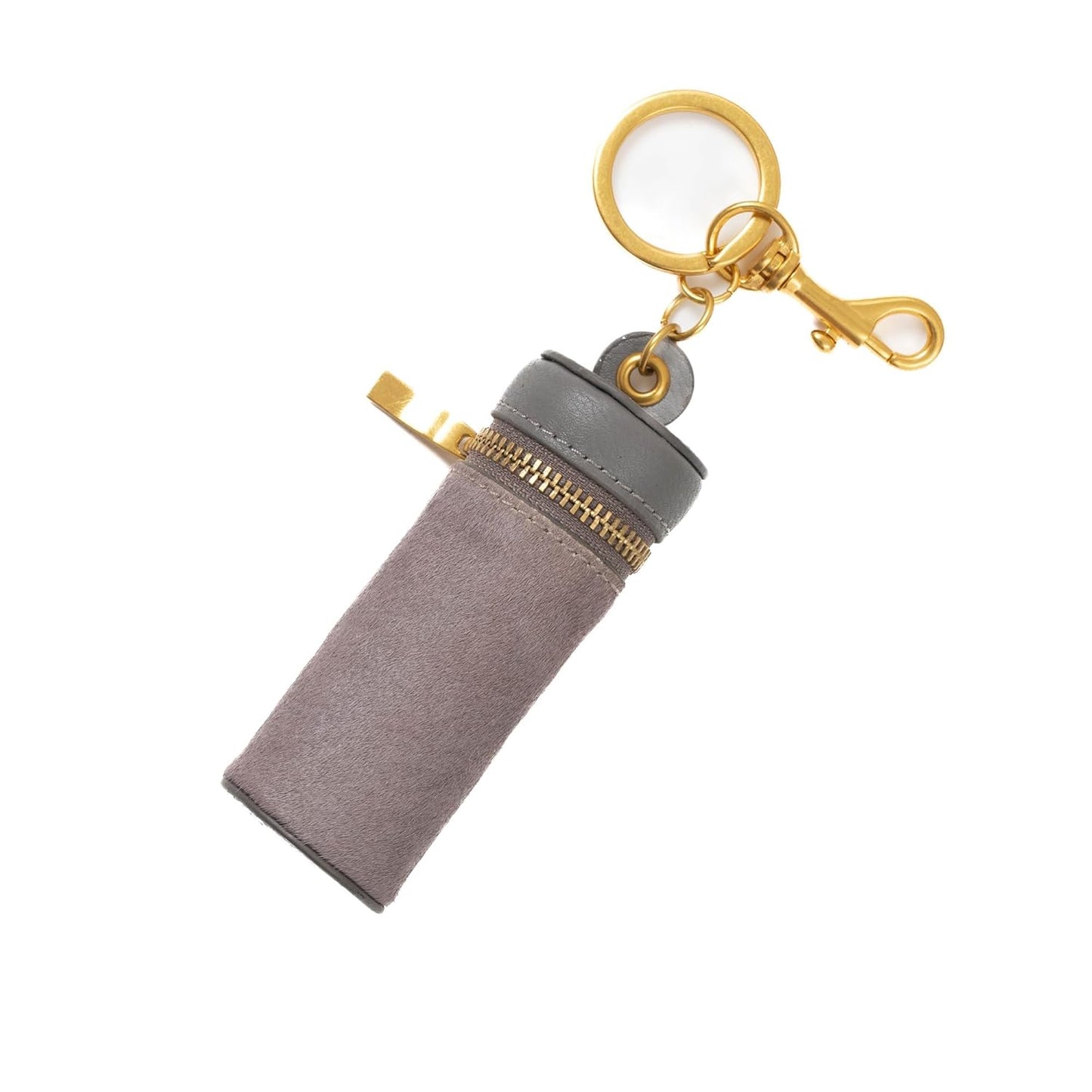 Cackatoo Genuine Leather Horsehair Lipstick Case with Keychain - Portable Travel Organizer for Lipstick and Chapstick - Stylish Key Chain Accessory for Women