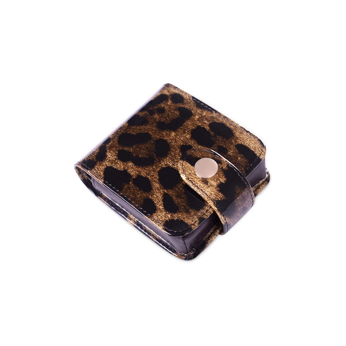 Cockatoo Leather Lipstick Case with Mirror, Women's Portable Lipstick Pouch Travel Cosmetic Bag Can Be Put in Wallet Mini Cosmetic Bag Lipstick Pouch