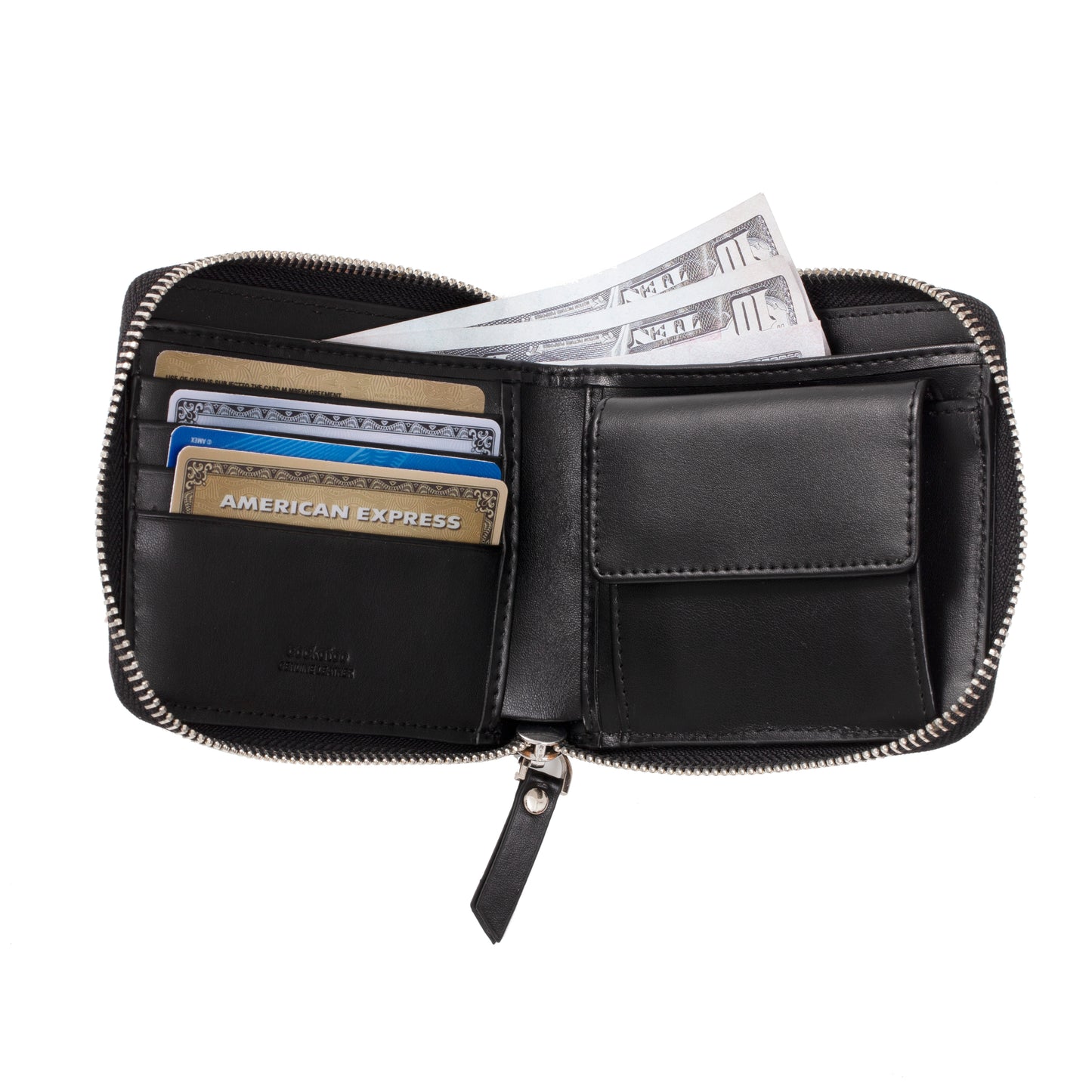 Zip-around Bifold Wallet with Snap Coin Pocket